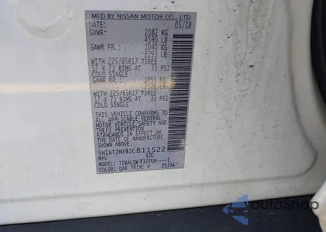 2018 Nissan Rogue Sv from USA, damaged, VIN 5N1AT2MT8JC811522